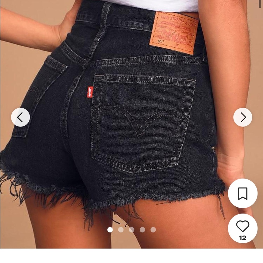 Black Denim Women's Shorts
